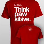 And Dog Said Think Pawsitive - men red