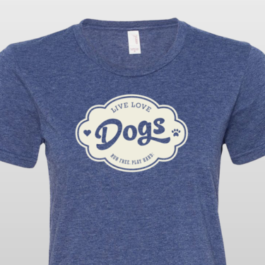 LIve Love Dogs Tag Tee - women