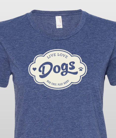 LIve Love Dogs Tag Tee - women