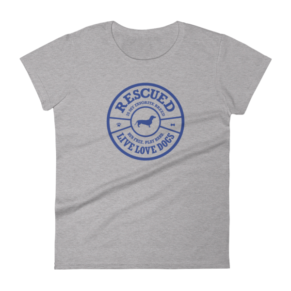 Rescued is my favorite breed women's t-shirt (heather gray)